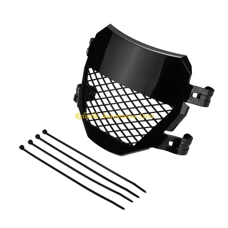M68B Front Number Plate Panel Set for Electric Dirt Bike Service, Molded Plastic Cover with 4 Fastening Ties, Lower Grille