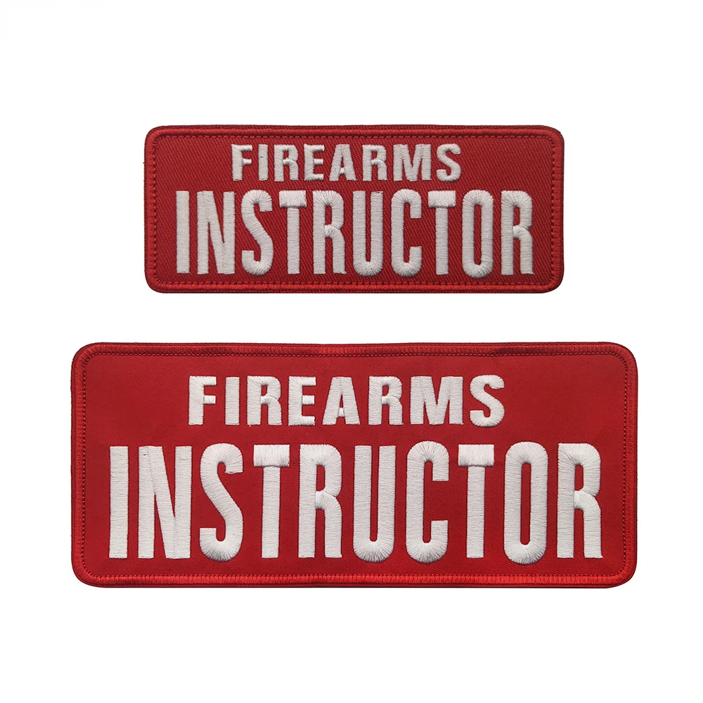 FIREARMS INSTRUCTOR instructor tactical vest front chest back magic patches badge logo morale badge military acessories stickers