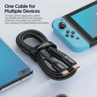 Toocki 100W Type C à USB C Câble PD 3.0 Charge Rapide 4.0 Charge Rapide Type C à Type C pour iPhone 15 Macbook Samsung Xiaomi 3