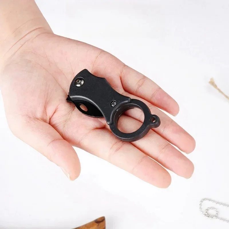 Mini Karambit Claw Knife Necklace, Portable Package Opening Tool, Small Keychain EDC Utility Blade