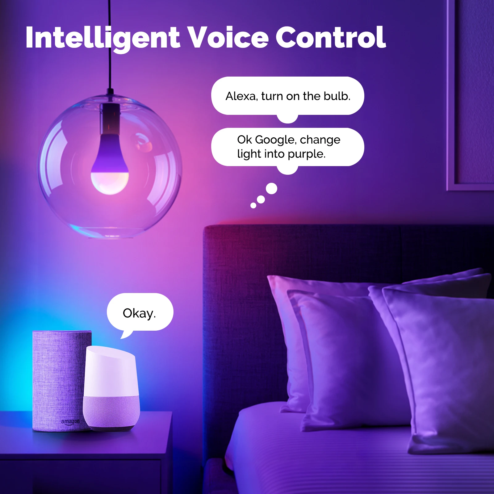 MOES Tuya Smart WiFi/Matter/Zigbee 14W LED Bulb E27 Music Sync Functional 16M RGB Scenarios Light Intelligent Voice APP Control