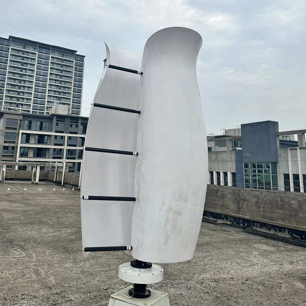 Vertical Wind Turbine Generators 20000W 12V 24V 48V Alternative Free Energy Windmills With MPPT Hybrid Controller For Home Use