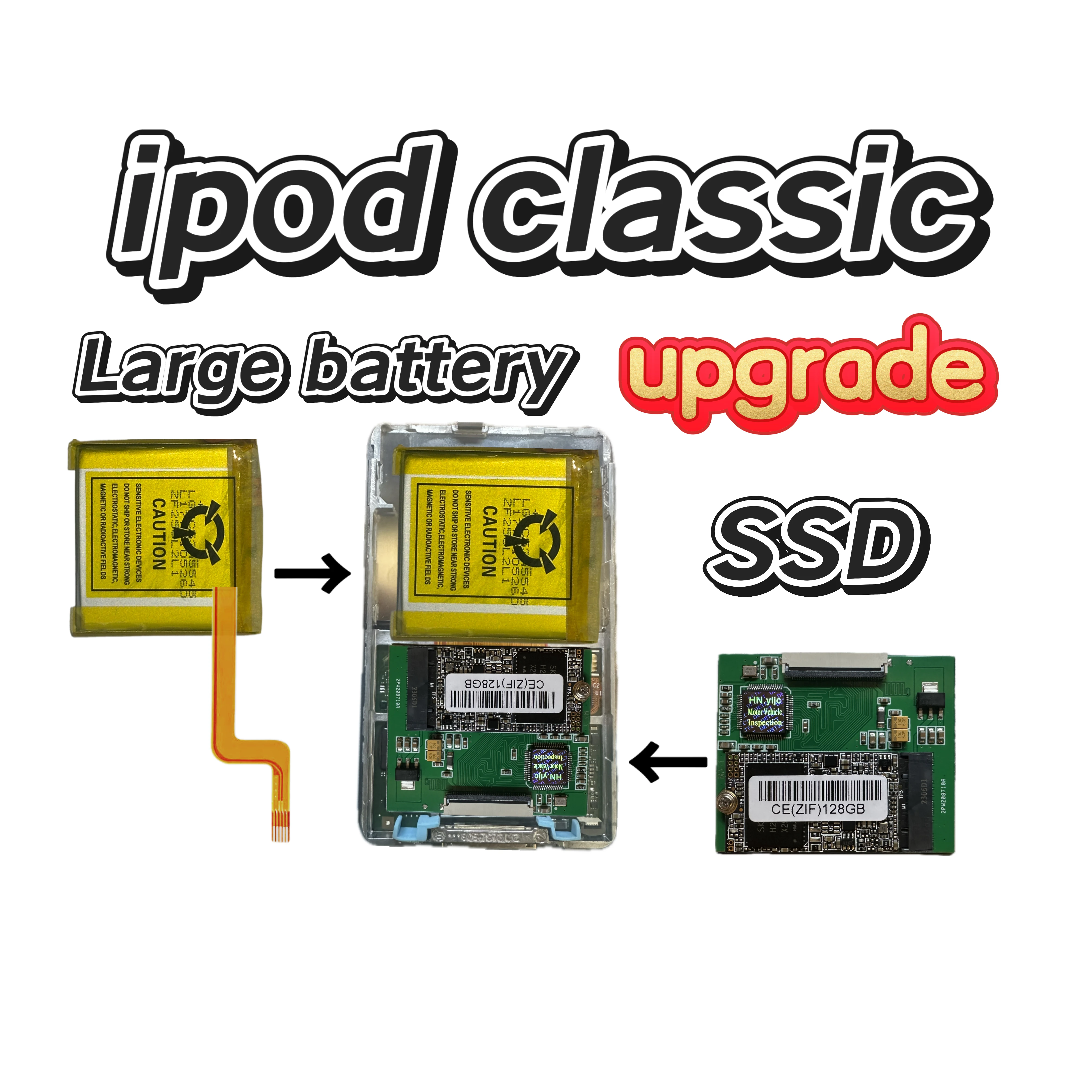 Nuovo SSD 64GB 128GB 256GB 512GB 1TB iPod Classic 第7世代 第6世代