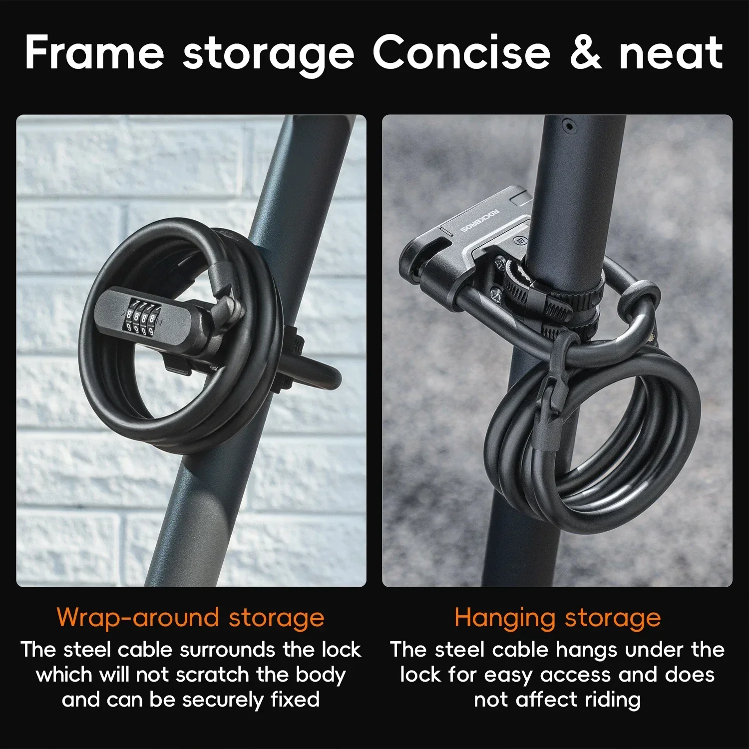 

ROCKBROS Master and slave lock Scooter Lock Multi Purpose Portable Password Durable Zinc Alloy Anti-theft MTB Cycling Cable Lock
