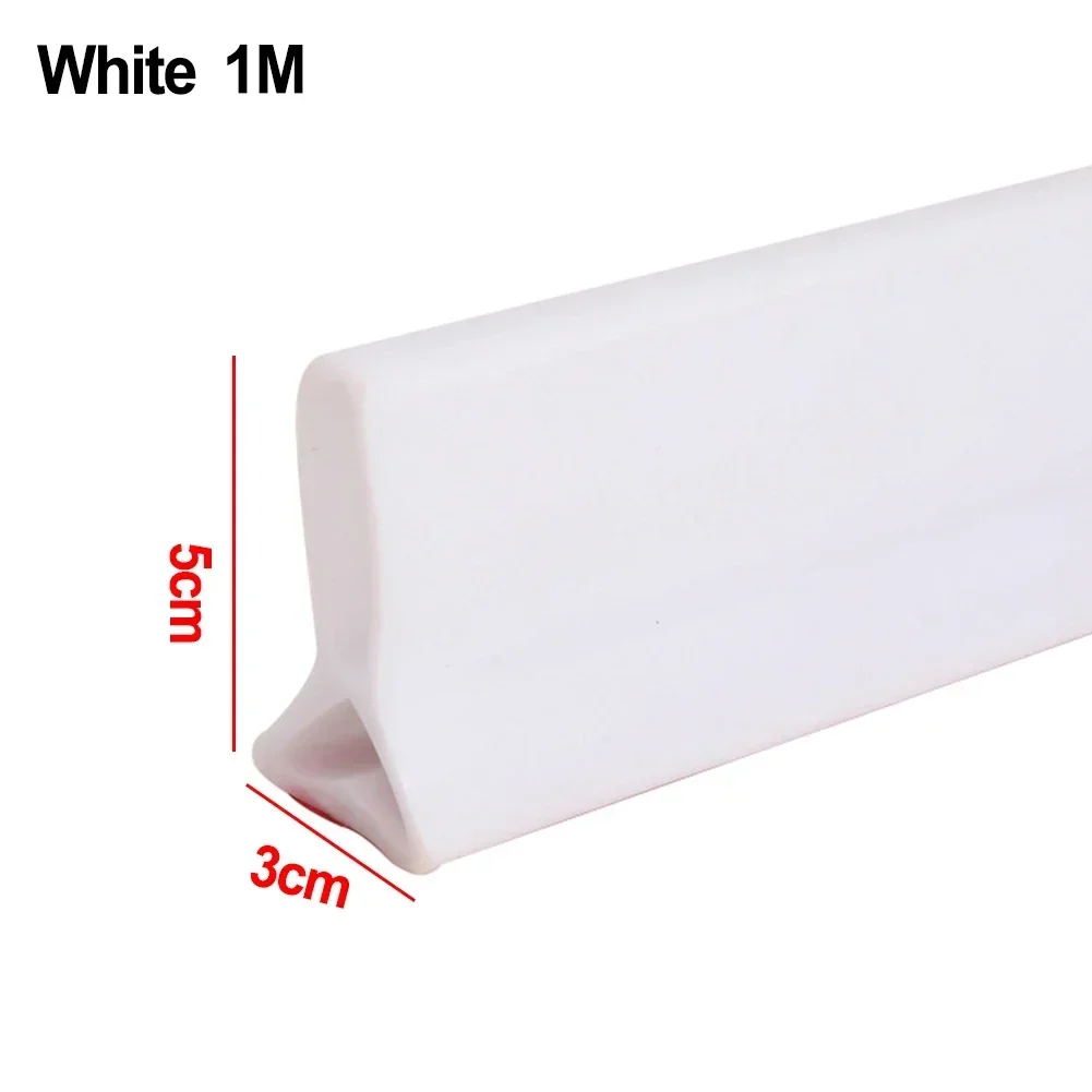 Silicone Bathroom Water Stopper Self-Adhesive Water Retaining Strip Bendable Bathroom Door Washing Machine Shower Dam Barrier