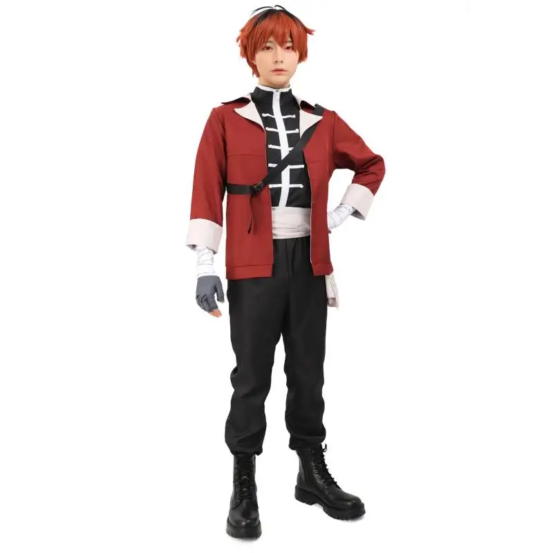 

DAZCOS IN STOCK Frieren Stark Cosplay Costume Outfits with Gloves and Braces for Halloween Party Cosplay Costume Full Set Outfit