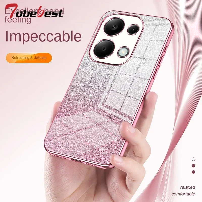 For Xiaomi Redmi Note 14 13 12 11 10 9 8 Pro Plus 4G 5G Case Soft Silicone Bling Glitter Plating Cover