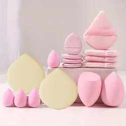 16Pcs Pink Makeup Sponge And Makeup Puff Set Suitable For Face Cream And Powder Concealer Powder Makeup Machine