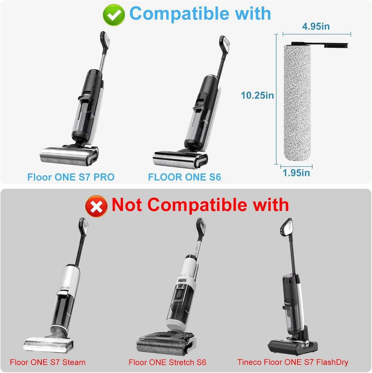 Rullo spazzola con filtro HEPA per Tineco FLOOR ONE S6/Floor ONE S7/FLOOR ONE S7 PRO Cordless Wet Dry Aspirapolvere Accessori