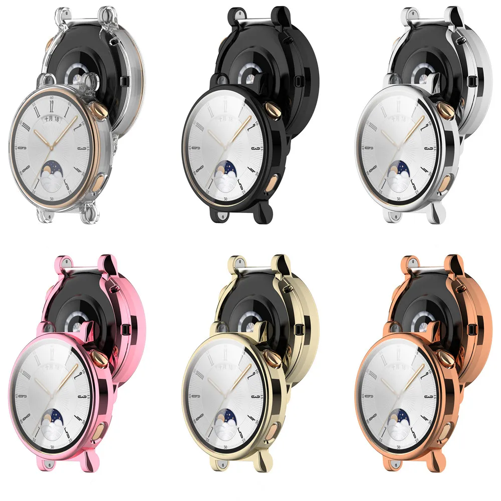 เคสนาฬิกาสำหรับ HUAWEI WATCH GT4 41mm Smart Watch TPU ซิลิโคนชุบปกป้องเต็มรูปแบบ