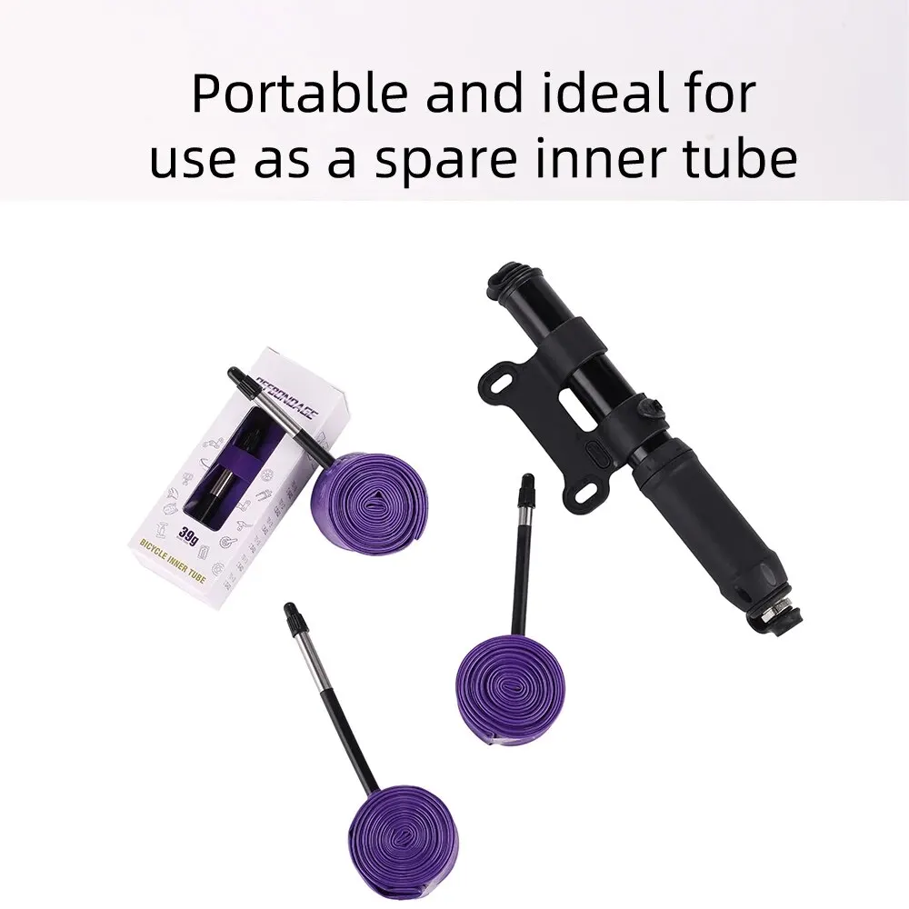 OFFBONDAGE 2PCS Ultralight 39g Bike Inner Tube 700CC Road Bicycle TPU Material Tire 65mm Length French Valve Bicycle Accessory
