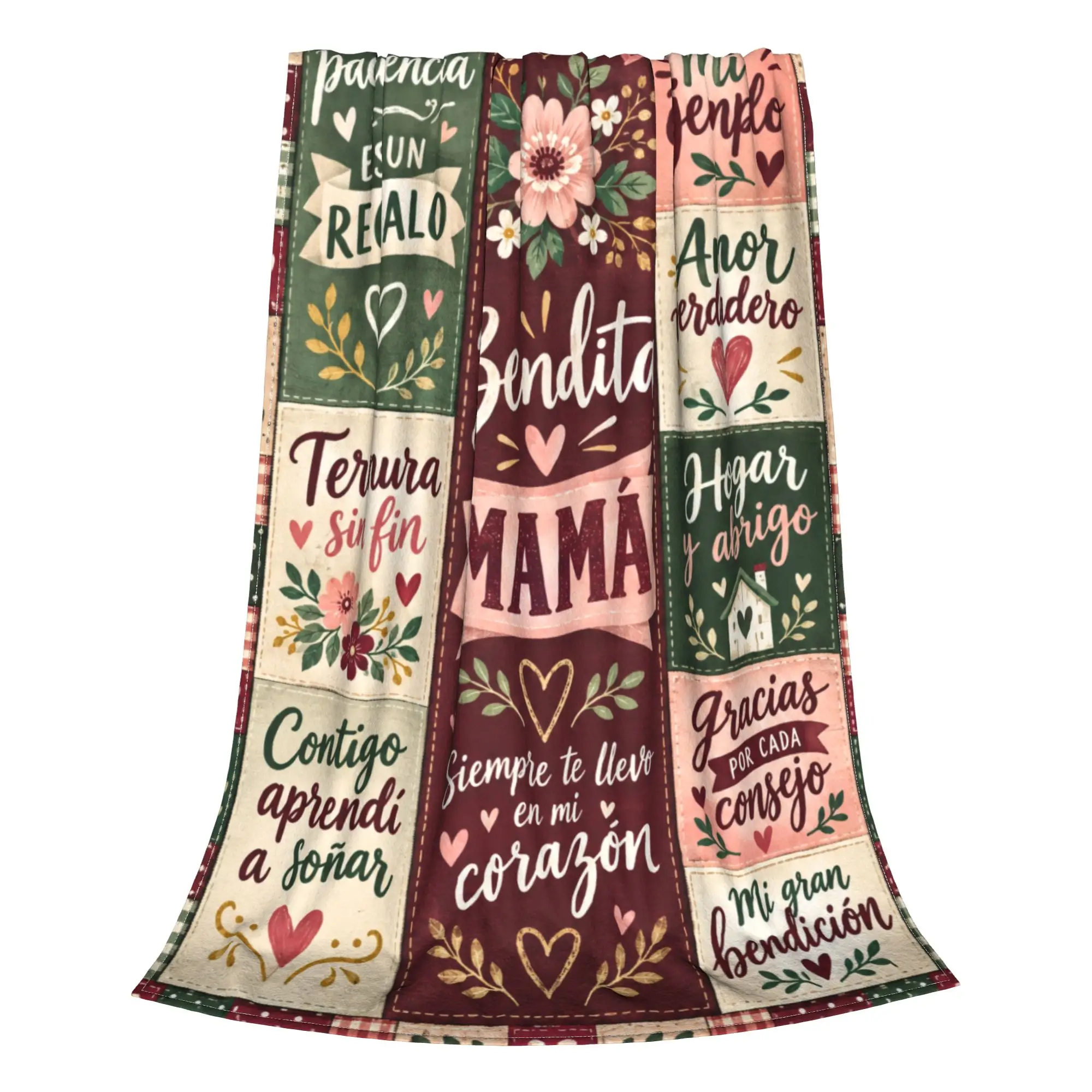 1PC Quilt close-up words Best Dog Mom Ever Thanksgiving Gifts Winter Blankets for Adults Bedding Home Interior Sofa Knee