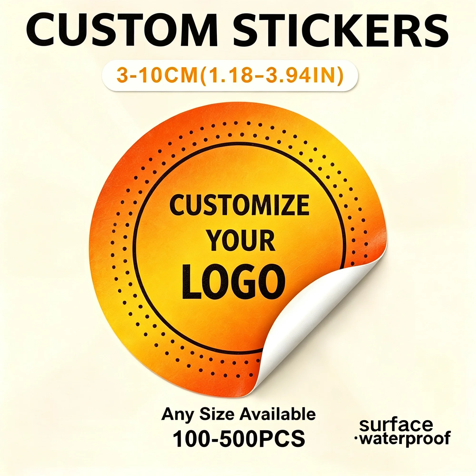 Custom Stickers Round Personalized Stickers Surface Waterproof Custom Logo Labels for Wedding Birthday,Gift Box Packaging