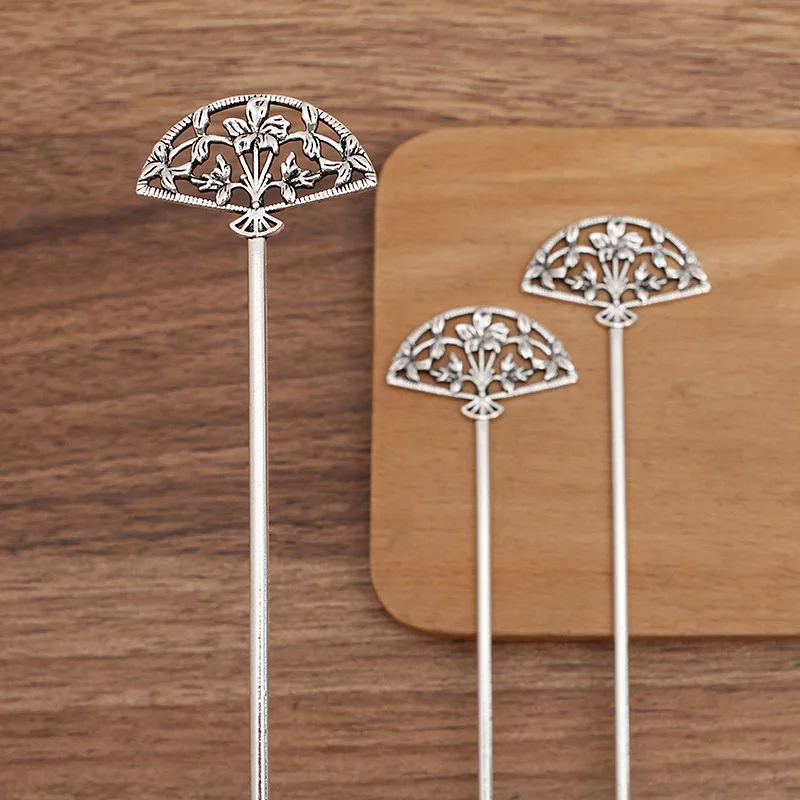 BoYuTe Alloy Fan Hair Stick Materials Handmade Diy Jewelry Accessories and Components Wholesale - view 4