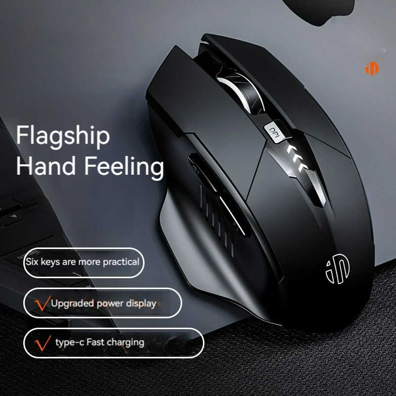 Inphic F1  2.4G BluetoWireless Mouse Office Silent Mouse  Rechargeable 6 Efficient Buttons Gaming Mouse For  Laptop Tablet PC