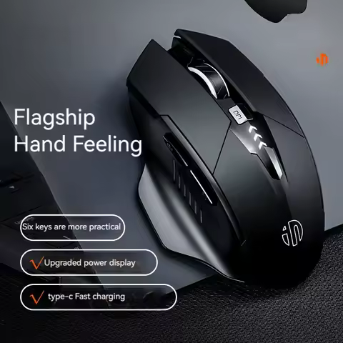 Wireless Mouse 2.4G Bluetooth Office Silent Mouse USB Rechargeable 6 Efficient Buttons Gaming Mouse For PC Laptop Tablet PC