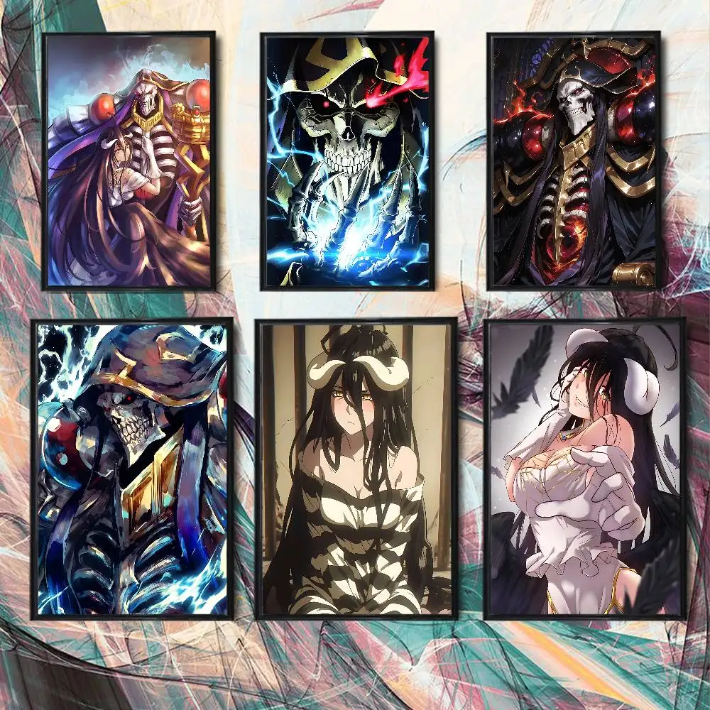 

cool Albedo Ainz Ooal Gown Overlord Poster HD Art Sticky Wall Waterproof Home Living Room Bedroom Bar Aesthetic Decoration