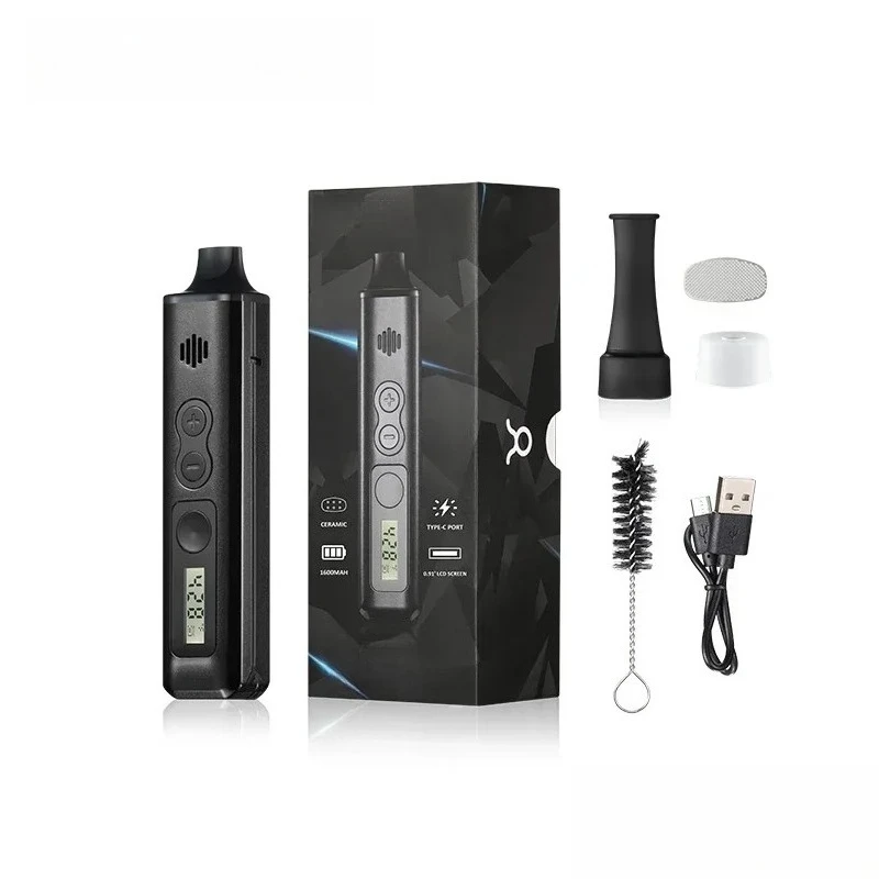 مبخر الأعشاب الجافة غرفة السيراميك طقم السجائر الإلكترونية قلم Vape شاشة LED التحكم في درجة الحرارة بخارية التبغ