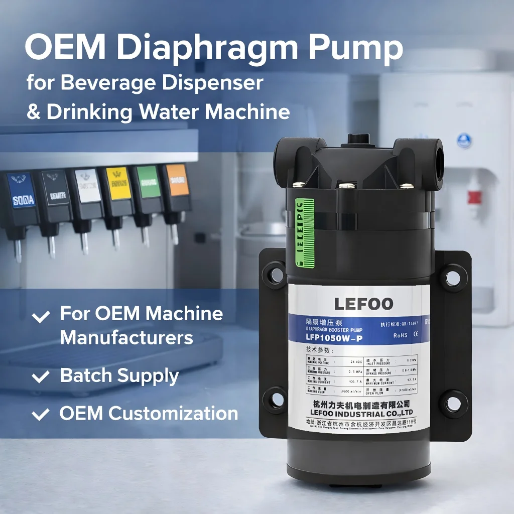 24V DC 50GPD Diaphragm Booster Pump 36L/h Water Filter Small Electric Water Pump for Reverse Osmosis System view 4