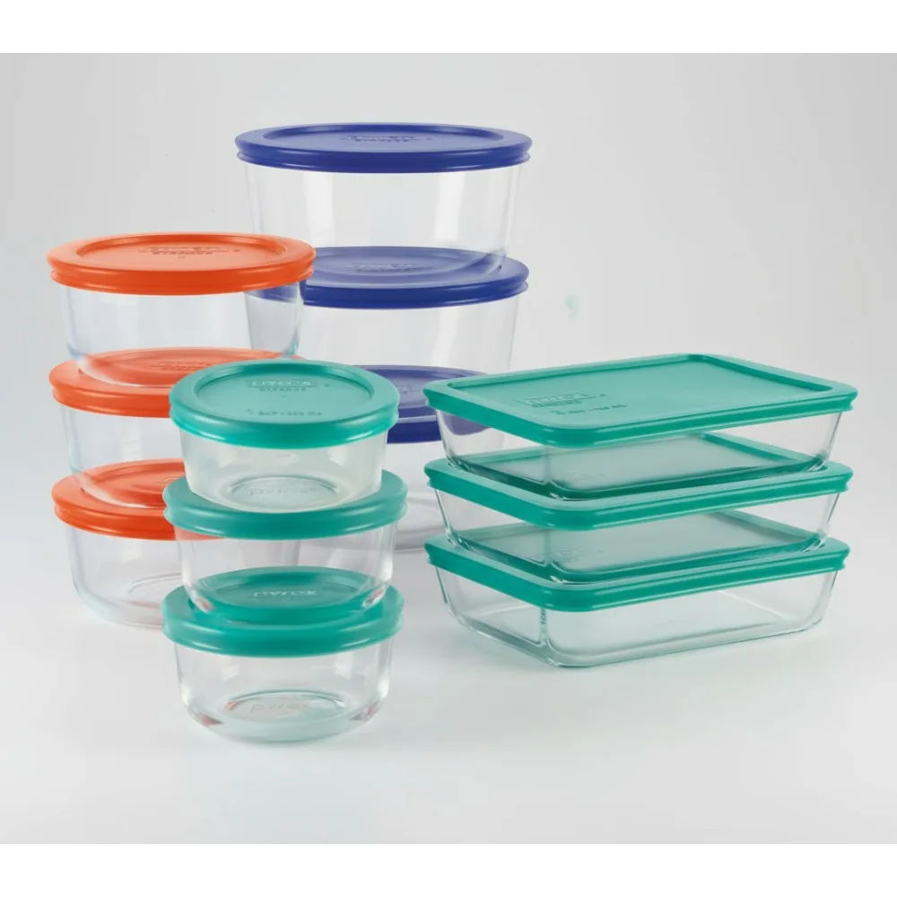 

Набор из 12 стеклянных контейнеров для хранения продуктов питания, крышки без BPA, можно мыть в посудомоечной машине и в микроволновой печи для приготовления еды