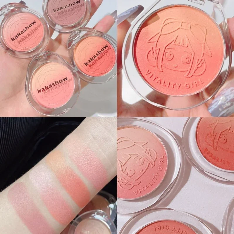 Dual Gradiënt Blush Accentueert Natuurlijke Nude Make-Up Verhelderende Wang Paars Blauw Vrouwelijk Niche Merk 2024 Nieuwe Make-Up Cosmetica