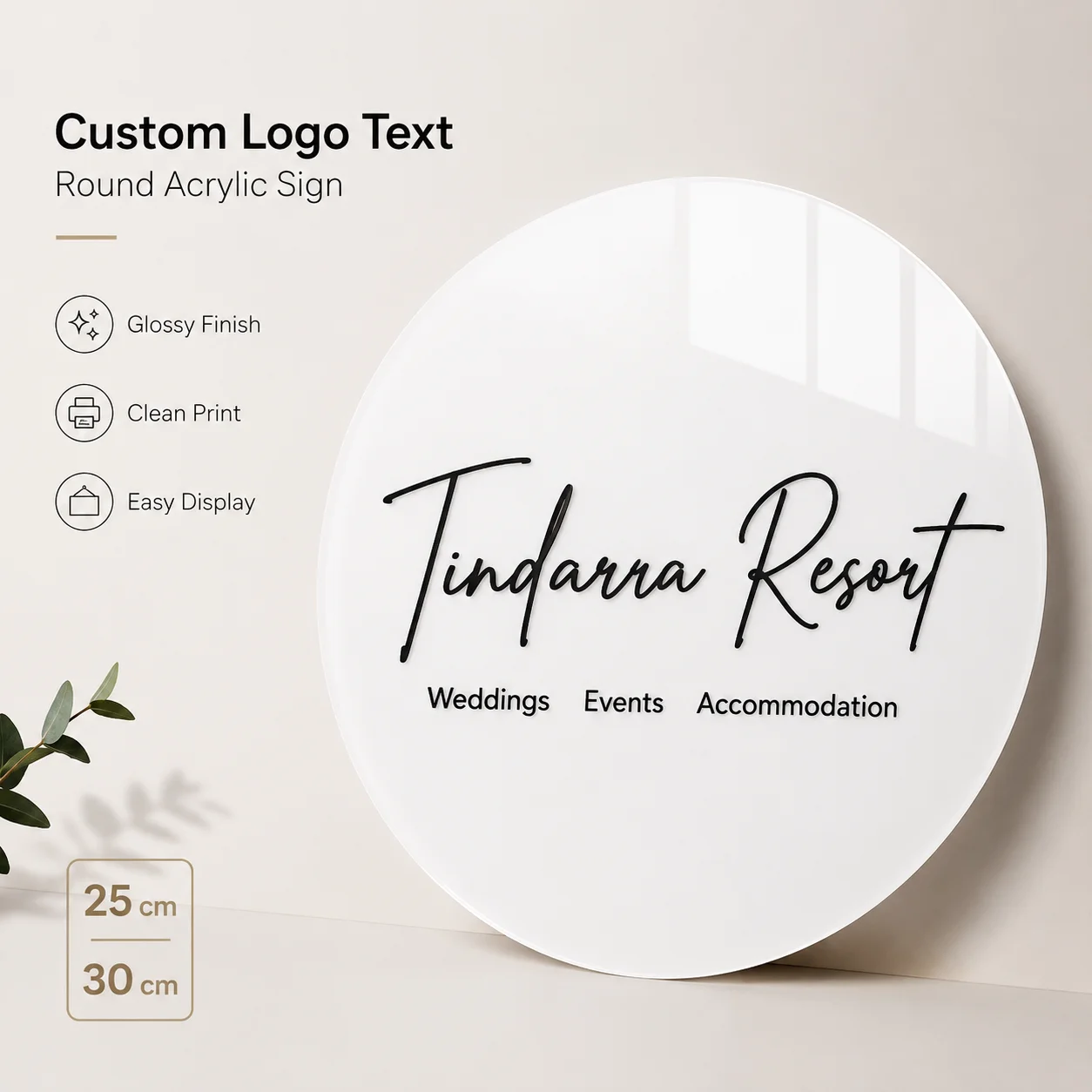 Personalized QR Code Acrylic Plaque Custom Logo Text Photo UV Print Display Stand For Retail Shop Payment Social Media Sign