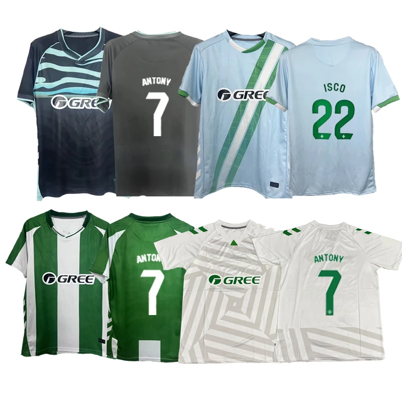 

25-26 nuevas camisetas La Liga, uniformes del equipo l Betis, camisas estampadas en 3D, camisetas deportivas unisex, camisetas p