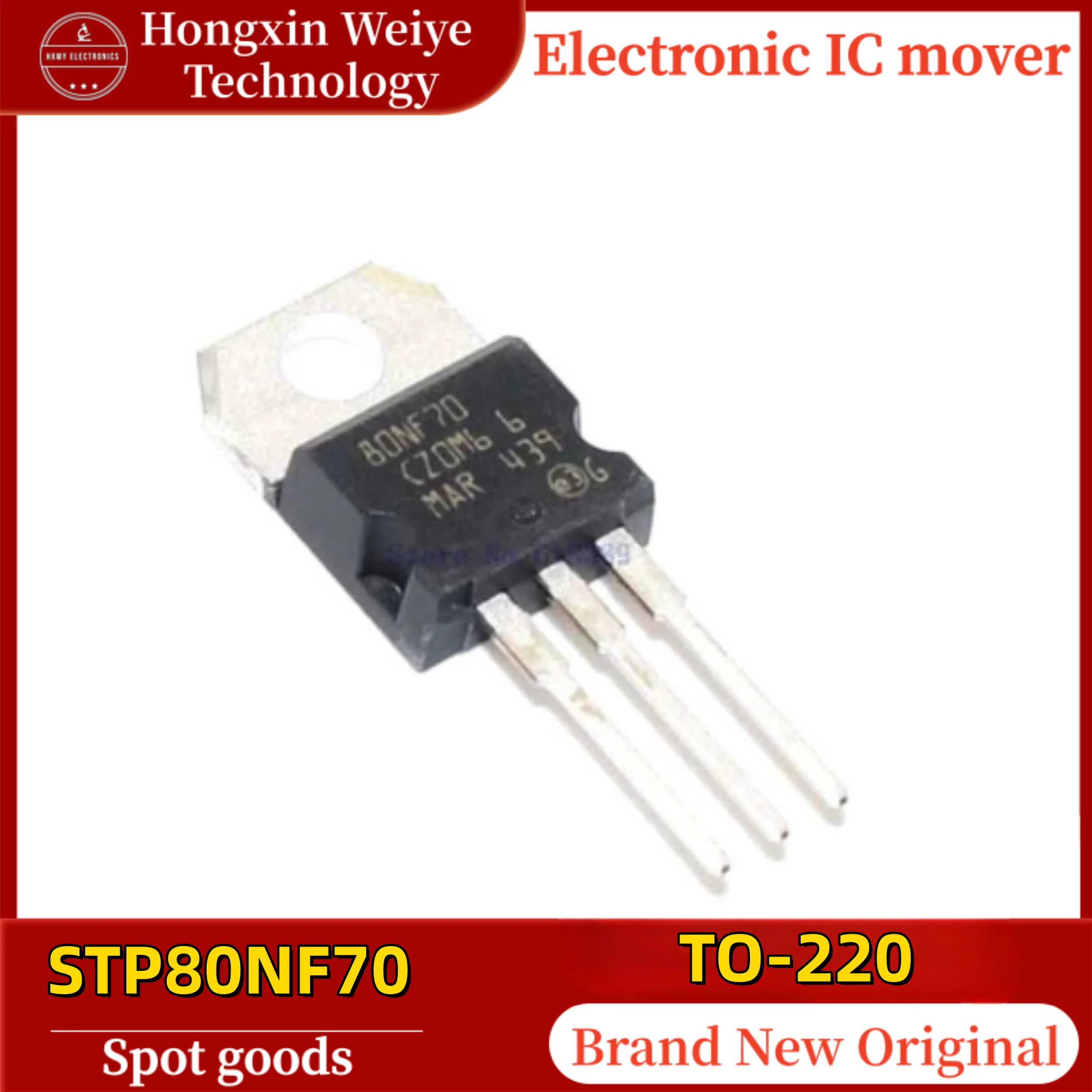 

(30/50 pieces) STP80NF70 TO-220 with Silkscreen Mark 80NF70 68V 86A MOSFET Power Transistor IC 100% Original In Stock Fast Ship