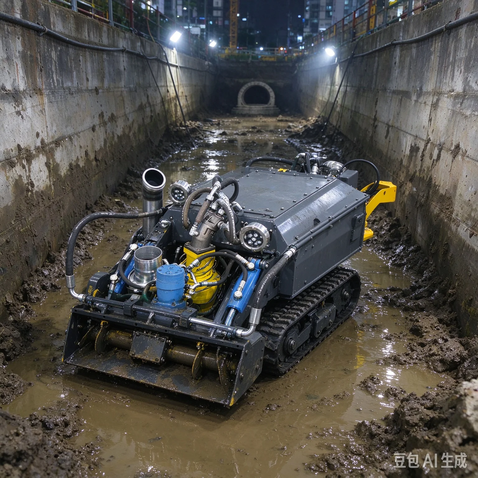 Stainless Steel Underwater Dredging Robot 76kw Pump Municipal Pipeline Dredger Equipment