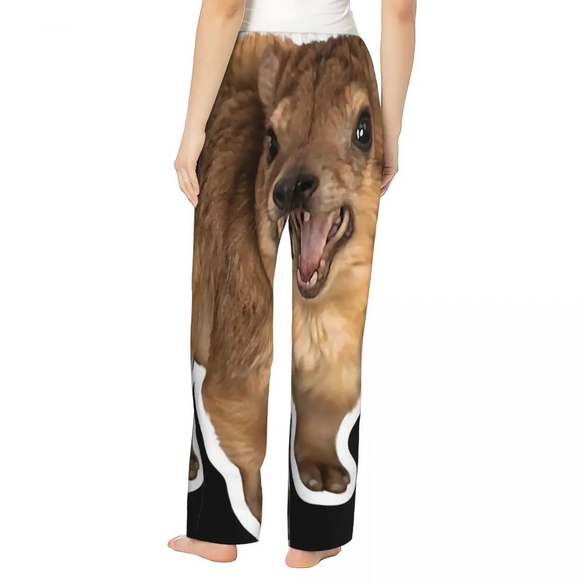 Custom Awawa Angry Screaming Rock Hyrax Women Pajama Pants Lounge Sleep Sleepwear Bottoms with Pockets