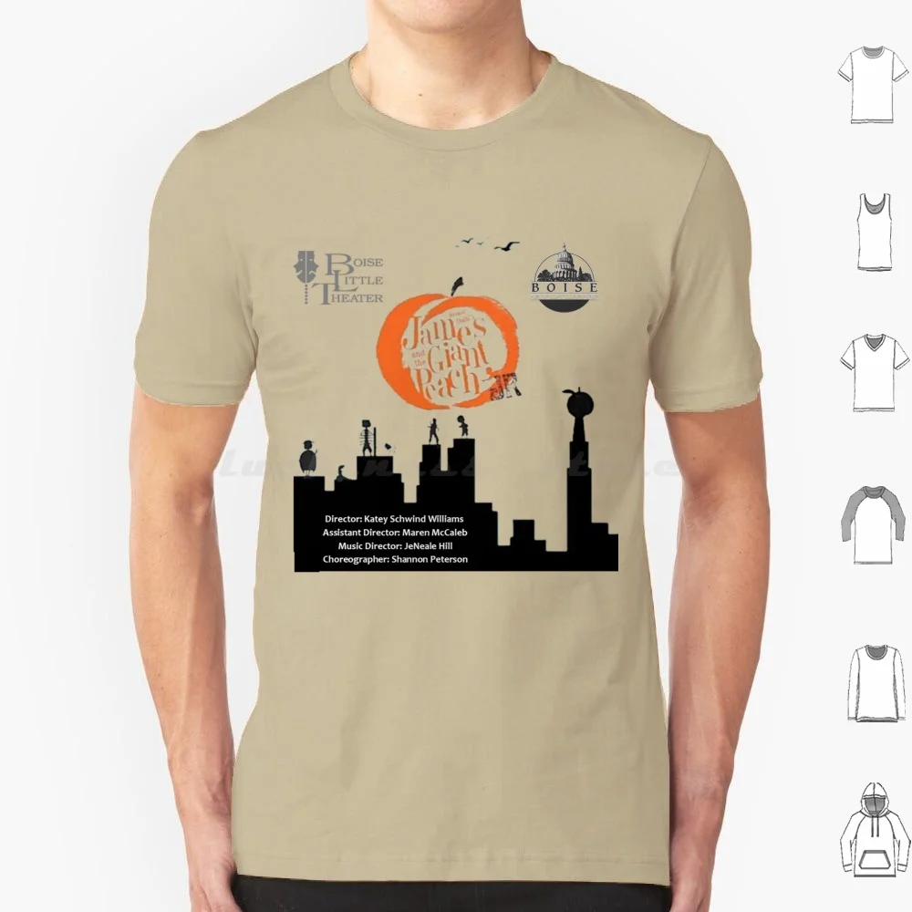 James And The Giant Peach City View T Shirt Big Size 100% Cotton Blt James And The Giant Peach City