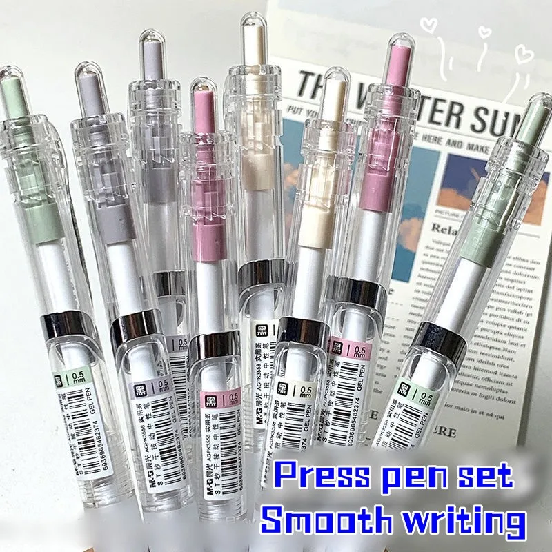 Drukpen Fijne penpunt Glad water Vloeiend schrijven Heldere kleuren Duurzaam Schoolbenodigdheden Eenvoudige gelpen Handig Snel