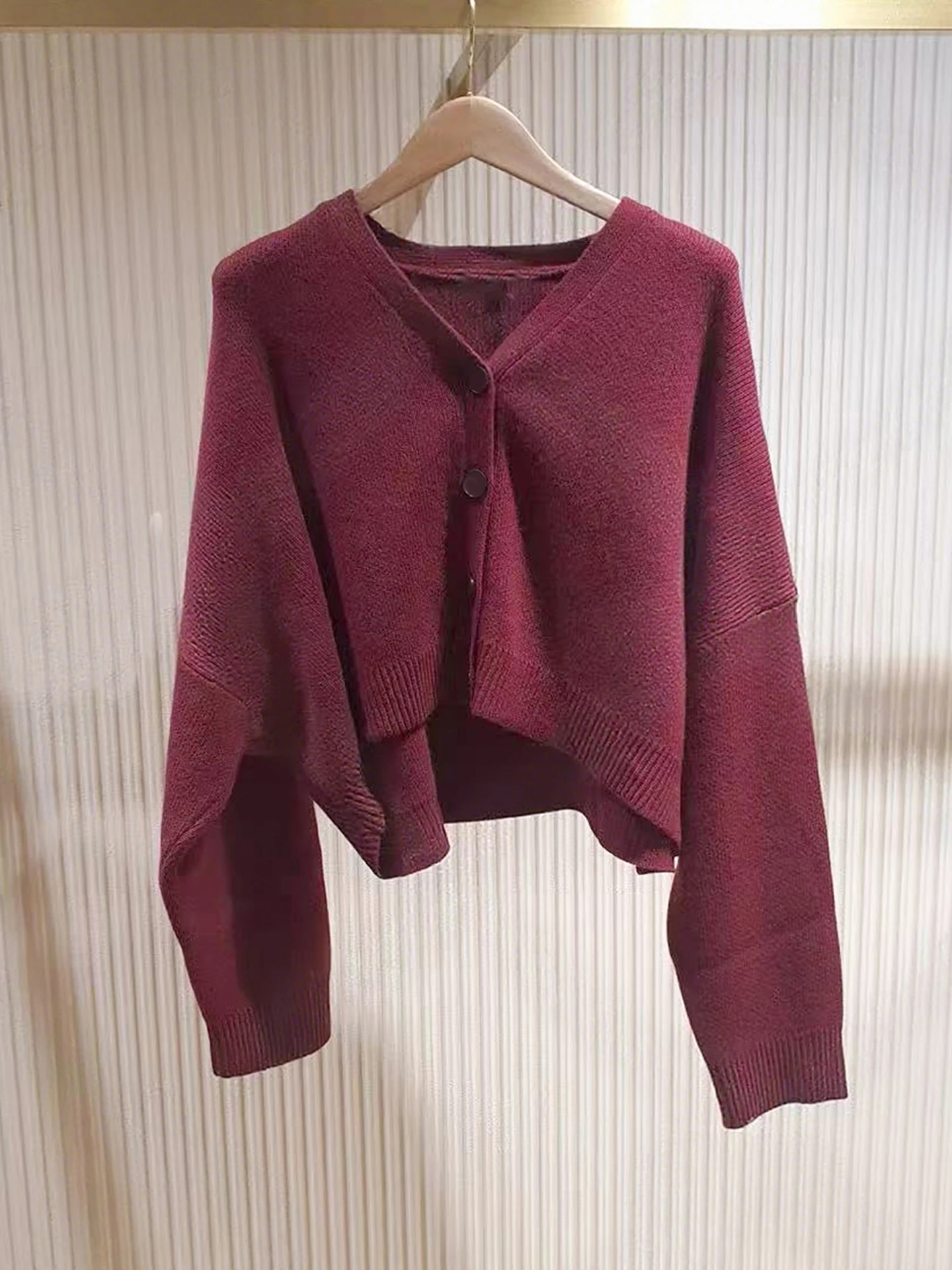 

M Home Nan You High End Women's ort Knitted V Ne Sweater Cardigan Top Faionable Commute Sle Regular Fit Long Sve