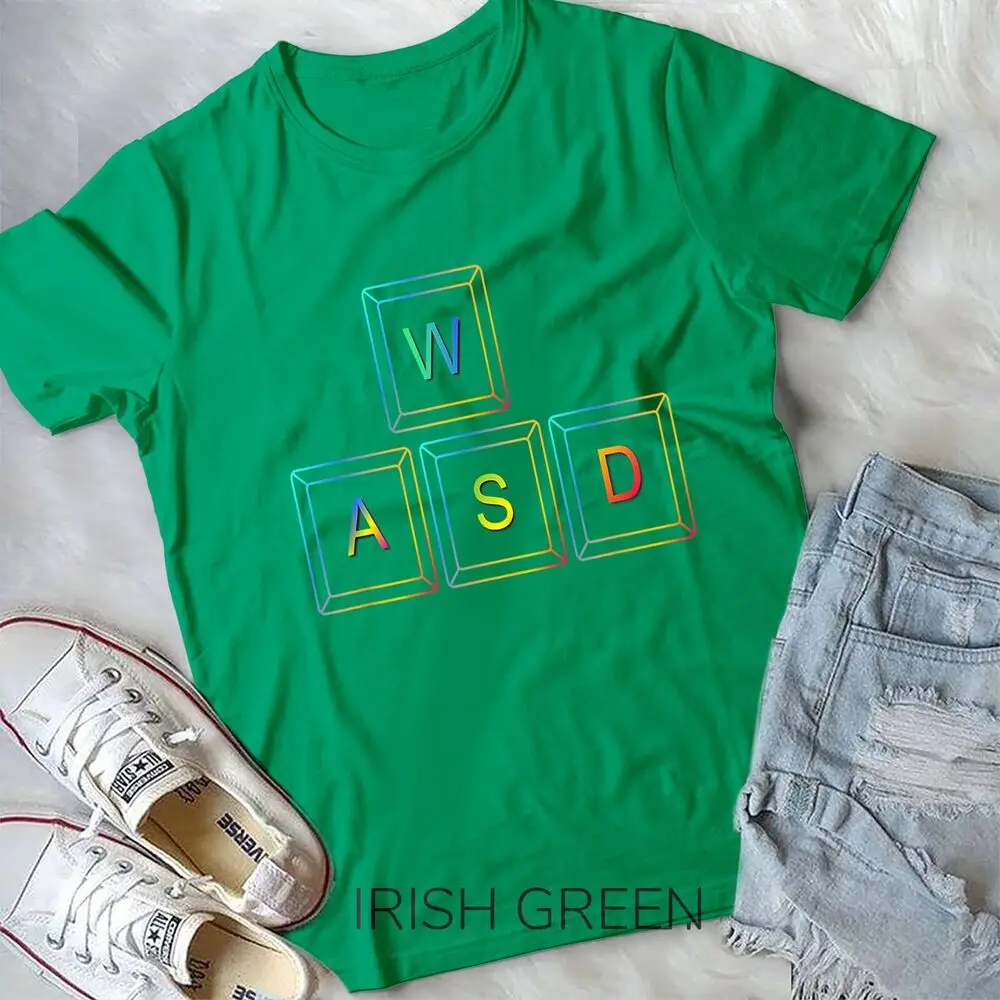 WASD RGB Keyboard Keys PC Gaming T-Shirt for Computer Gamers Unisex T-shirt