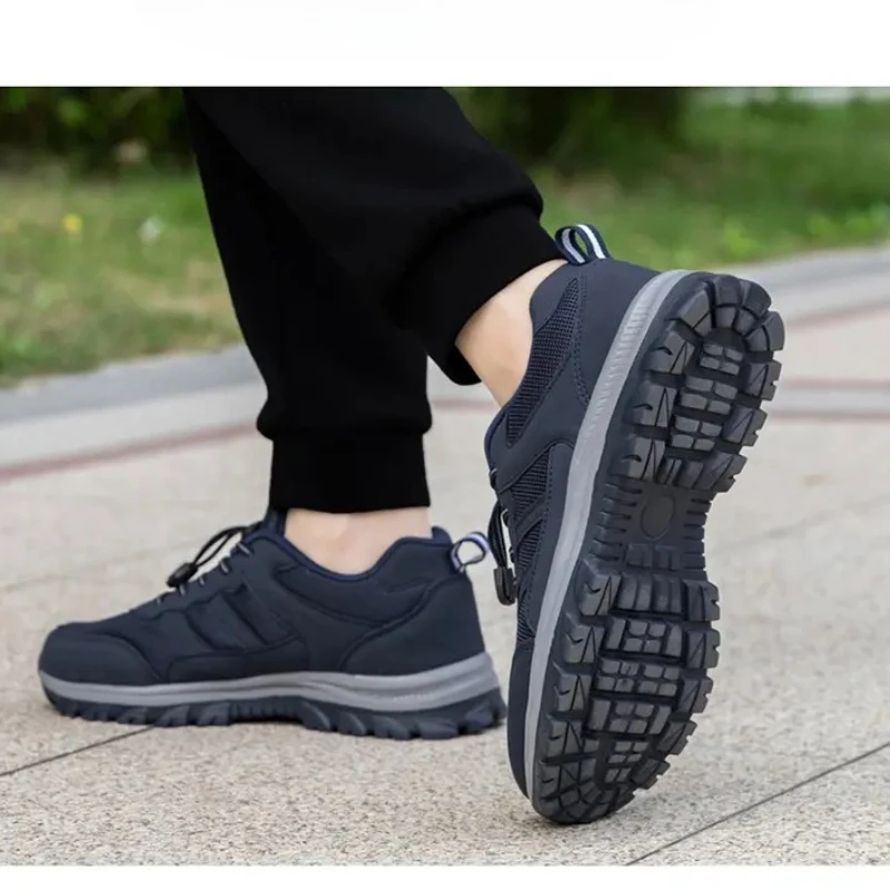 

Men's Sports Shoes Comfortable Non-Slip Hiking Sports Shoes Plus Size Men's Shoes Rotating Buckle Solid Color Men Sneakers Boots