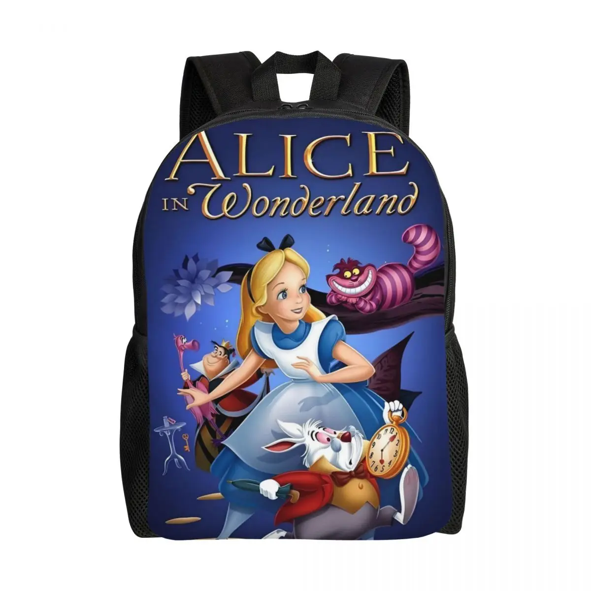 

Custom Movie Cheshire Cat Laptop Backpack Men Women Casual Bookbag for College School Student Alice in Wonderland Bag