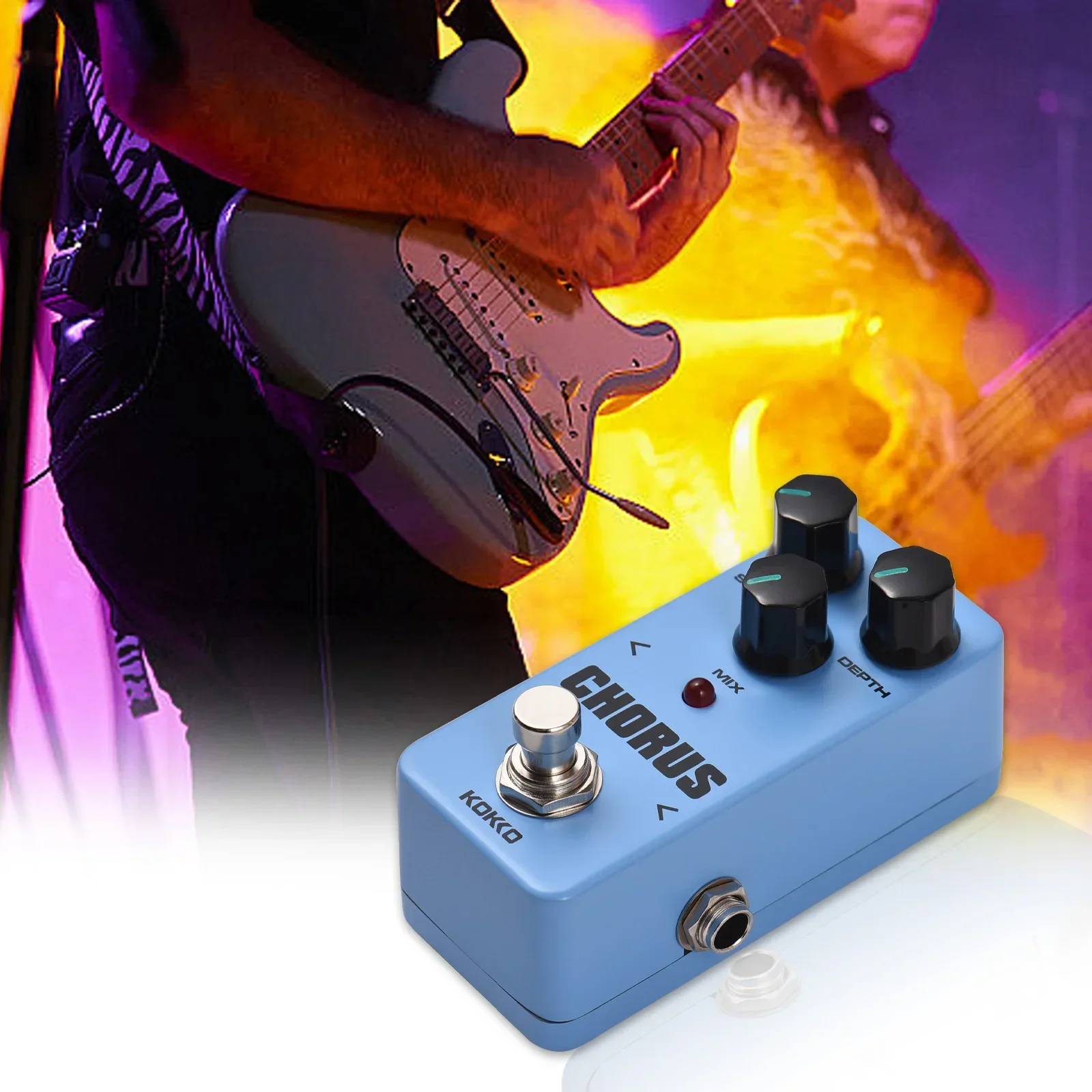 

KOKKO Electric Guitar Effect Pedal FCH2 Analog Chorus Effect Pedal True Bypass Mini Single Guitar Pedal Guitar Accessories