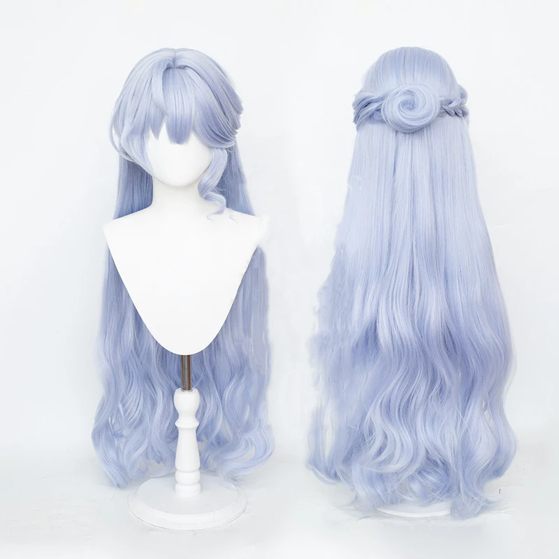 L-email wig Synthetic Hair Game Honkai: Star Rail Robin Cosplay Wig 100cm Long Purple Cosplay Wigs Heat Resistant Wig