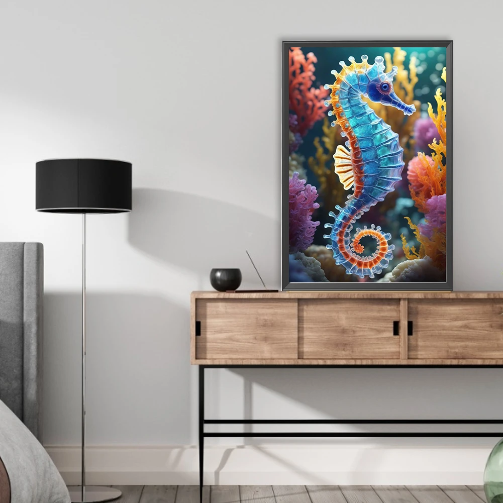 

5D DIY Full Round Drill Diamond Painting Seahorse Home Decor Art Craft 40x60cm