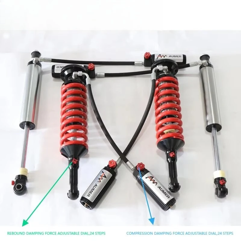 Aumer Compression and Rebound Damping Force Adjustable Shock Absorber 4x4 Lift Suspension Kit for  Hilux Fortuner