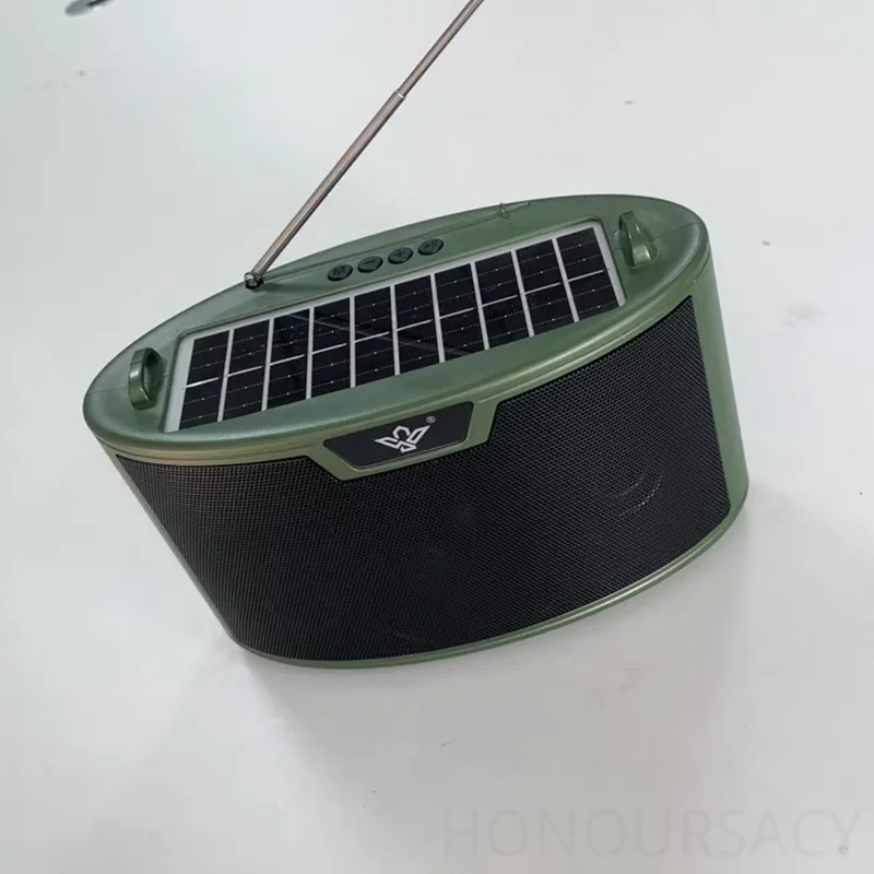 

Switch the Radio With One Click Upgrade Solar Bluetooth5.3 Speaker Portable Wireless Subwoofer with Extension Antenna FM Radios