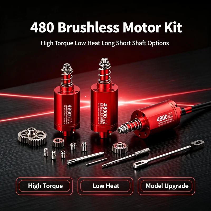 480 Brushless Motor High Torque Low Heat Long Short Shaft Upgrade Parts Fit Jingji Jiqu Sijun Toy Models