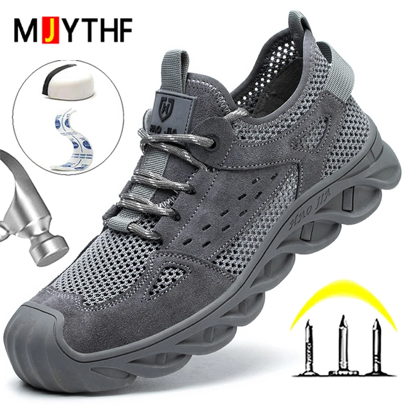 MJYTHF Summer Insulation 6kv Safety Shoes Men Anti-smashing Anti-piercing Work Shoes Breathable Lightweight Protective Shoes