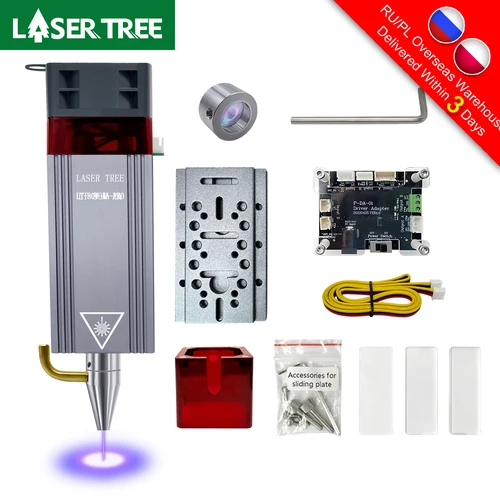 Árbol láser 20W/10W/5W/4W cabezal láser para grabador CNC corte de madera herramientas láser DIY 450nm TTL/PWM módulo láser de luz azul