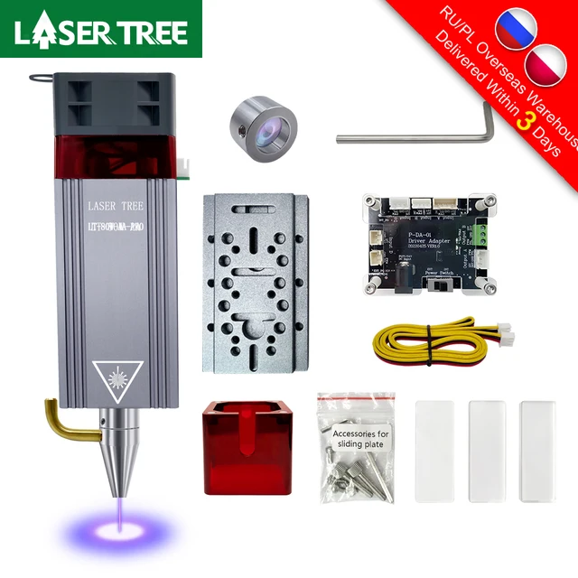 LASEROWE DRZEWO 20W/10W/5W/4W Głowica laserowa do grawerowania CNC Cięcie drewna DIY Narzędzia laserowe 450nm TTL / PWM Moduł lasera niebieskiego światła