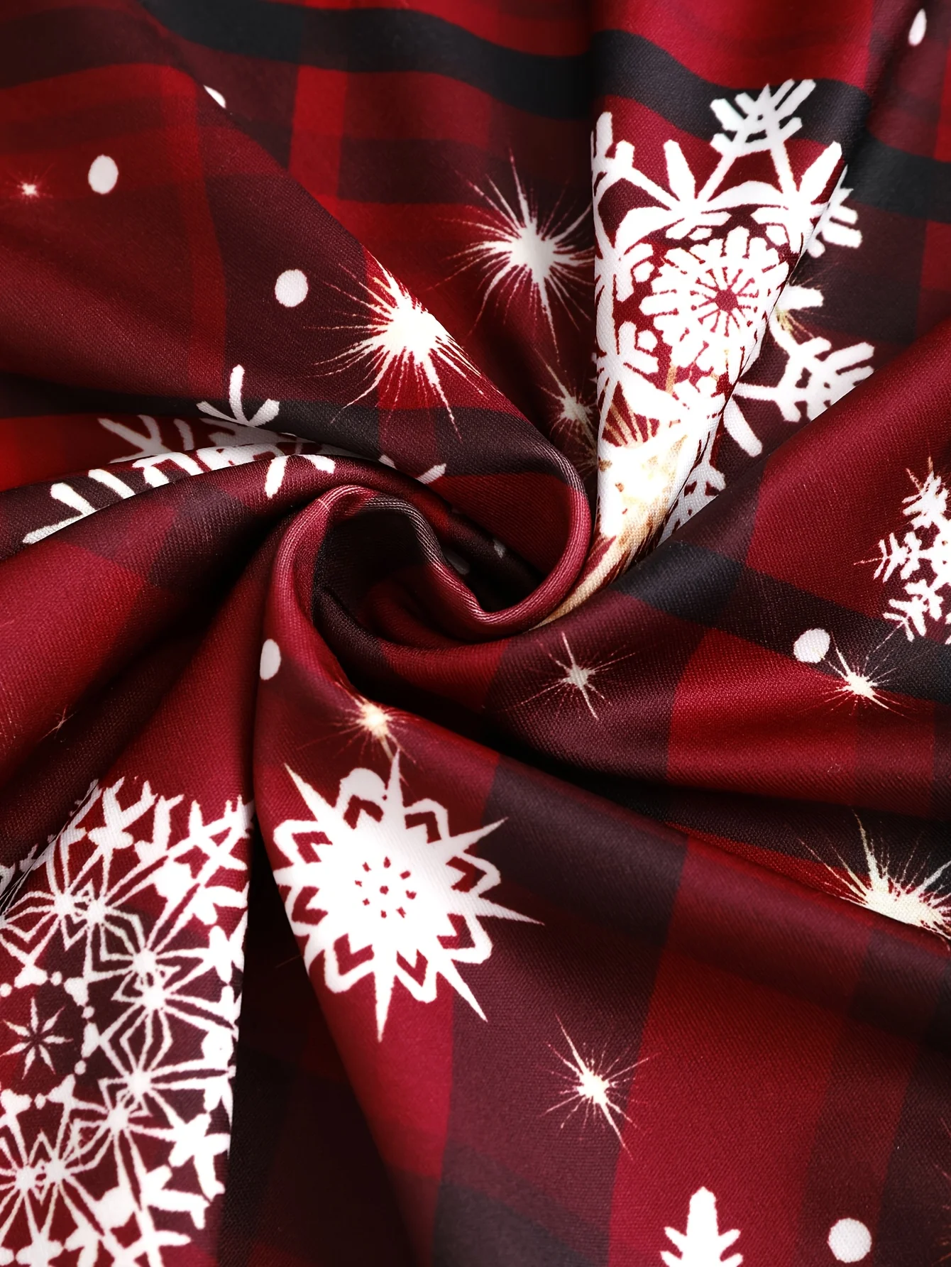 ชุดเซ็ตสองชิ้น เสื้อคลุมแขนยาวพิมพ์ลายคริสต์มาสสำหรับผู้หญิง พร้อมเดรสสายเดี่ยวลำลอง