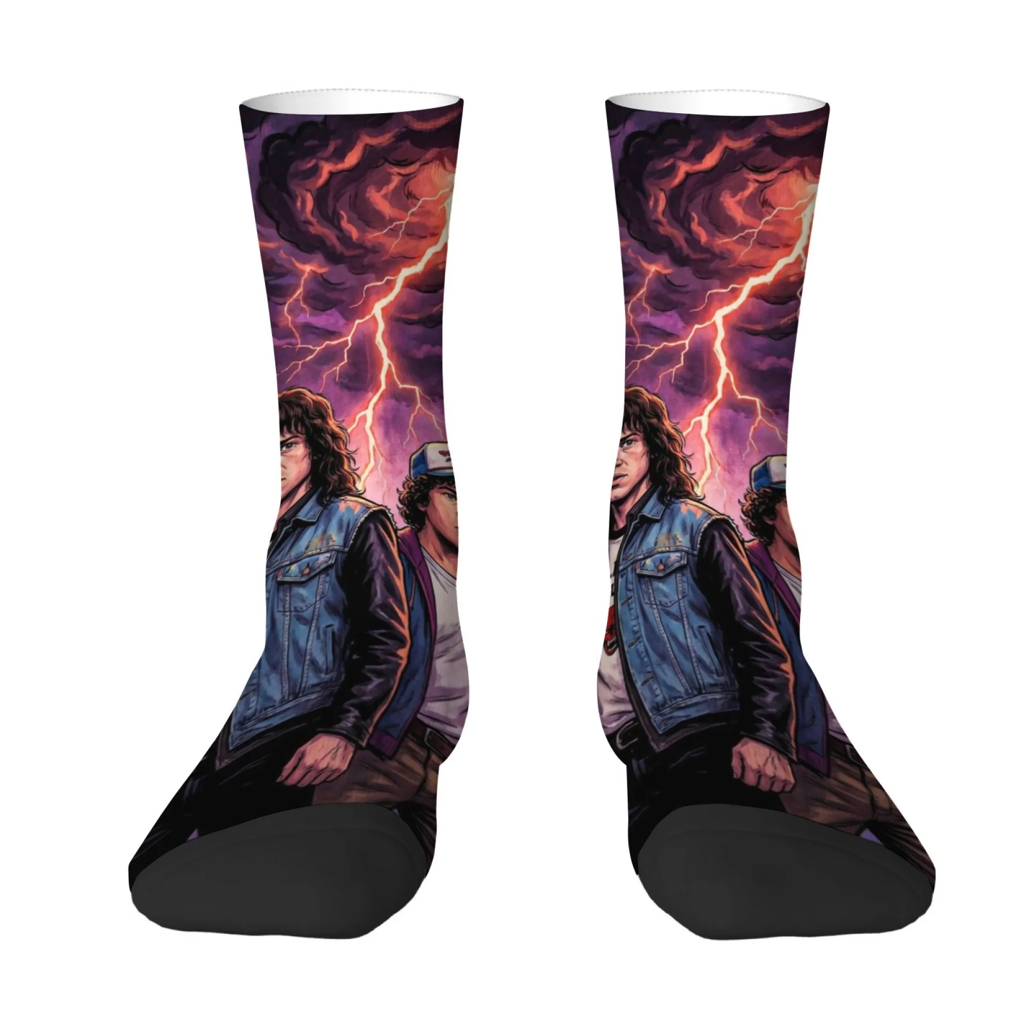 Upside Down Retro Fashion Men's Socks Harajuku Style Crazy Street Hip-Hop Socks Novelty Funny Happy Compression Socks Party Gift