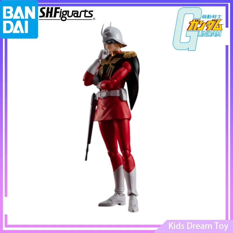 Bandai en Stock Original S.H.Figuarts traje móvil GUNDAM figuras de Anime-CHAR AZNABLE-figuras de acción juguetes coleccionables modelo regalo
