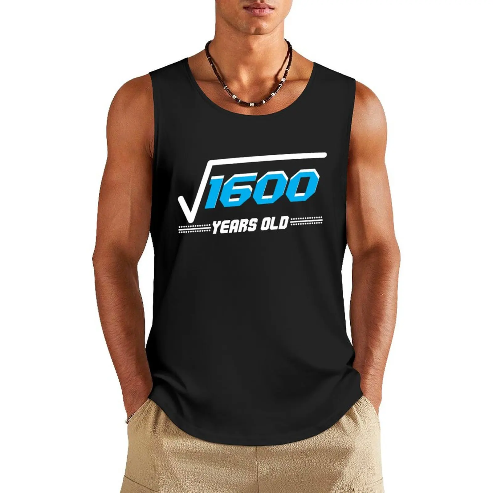 Square root of 1600 40 years old Tank Top T-shirt man Men's summer clothes 2024