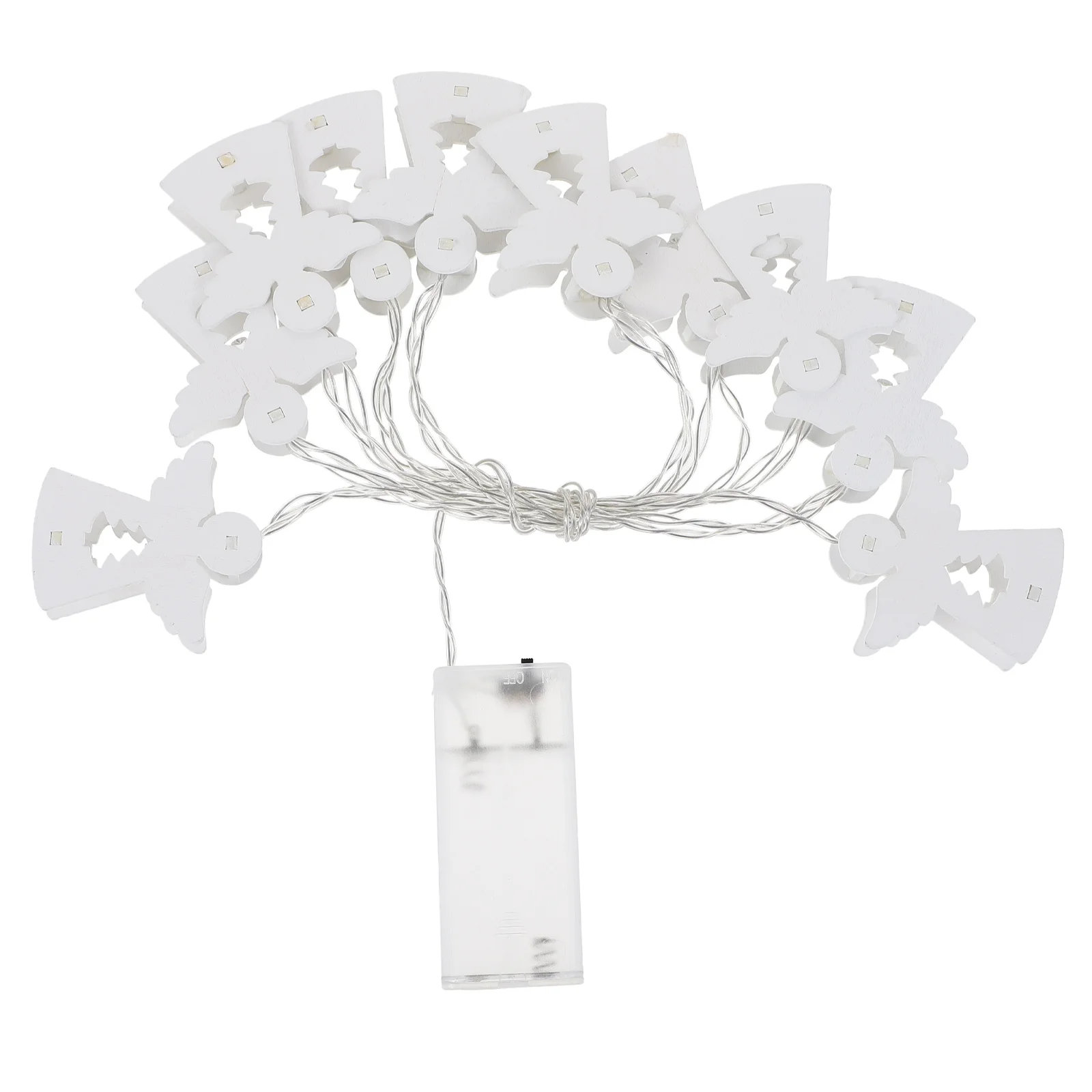 1 قطعة الإبداعية خشبية الملاك شكل سلسلة ضوء عيد الميلاد ديكور الإضاءة عطلة مصباح حفلة للخارجية حديقة غرفة المعيشة الراحة